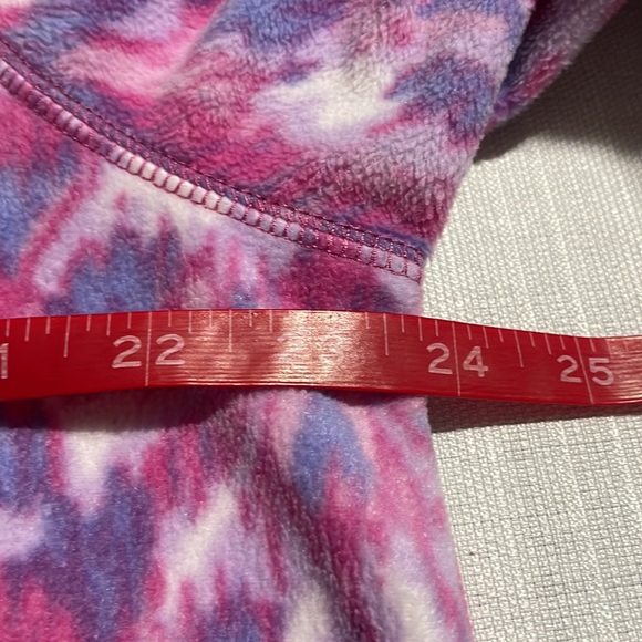 Eddie Bauer Fleece Pink Tie Dye 1/4 Zip Pull Over Sweatshirt - Picture 7 of 9